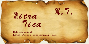 Mitra Tica vizit kartica